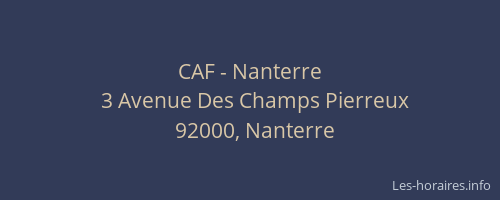 CAF - Nanterre