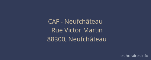 CAF - Neufch&acirc;teau