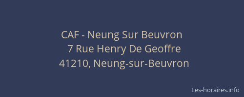 CAF - Neung Sur Beuvron