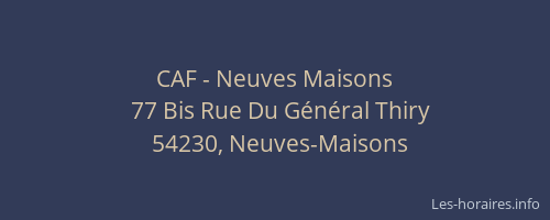 CAF - Neuves Maisons