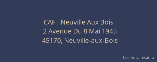 CAF - Neuville Aux Bois