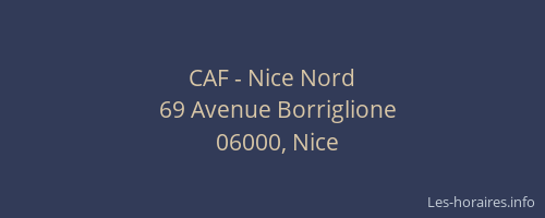 CAF - Nice Nord