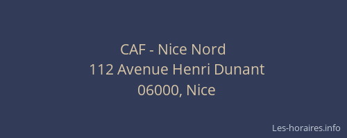CAF - Nice Nord