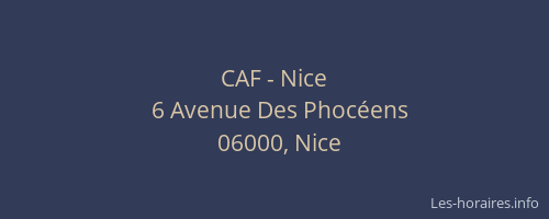 CAF - Nice