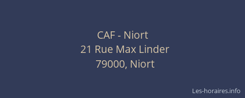 CAF - Niort