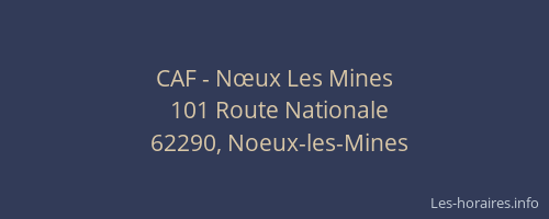 CAF - Nœux Les Mines