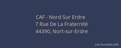 CAF - Nord Sur Erdre