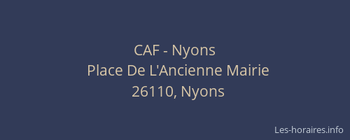 CAF - Nyons