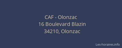 CAF - Olonzac