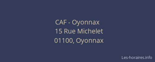 CAF - Oyonnax