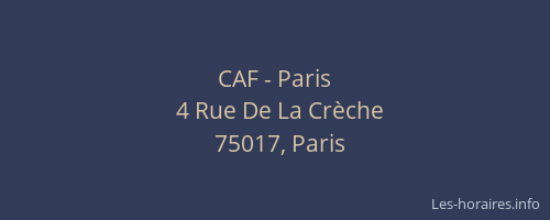 CAF - Paris