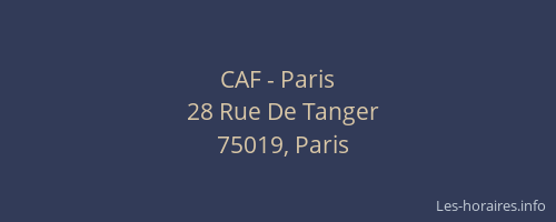 CAF - Paris