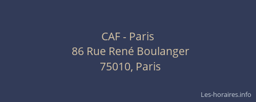 CAF - Paris