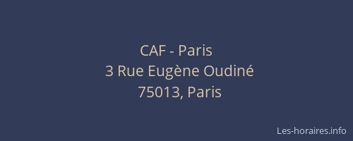 CAF - Paris