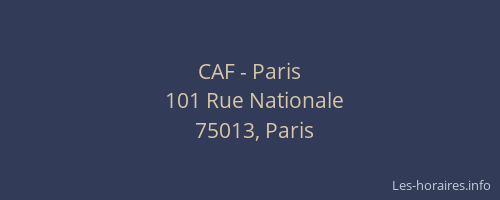 CAF - Paris