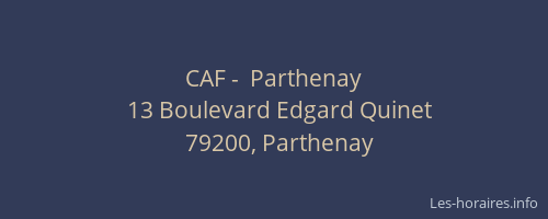 CAF -  Parthenay