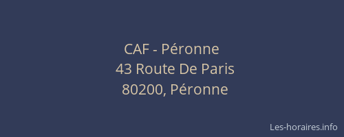 CAF - Péronne
