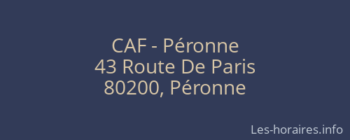 CAF - Péronne