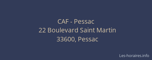 CAF - Pessac