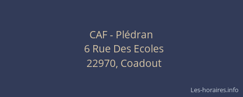 CAF - Plédran