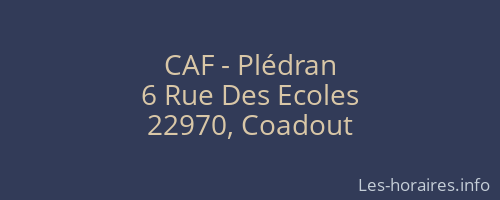 CAF - Plédran