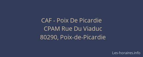 CAF - Poix De Picardie