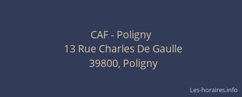 CAF - Poligny