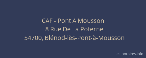 CAF - Pont A Mousson