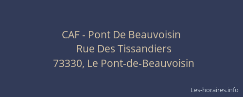 CAF - Pont De Beauvoisin