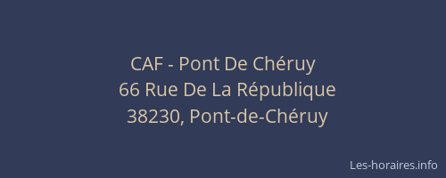 CAF - Pont De Chéruy