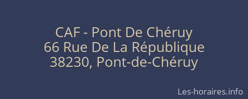 CAF - Pont De Chéruy