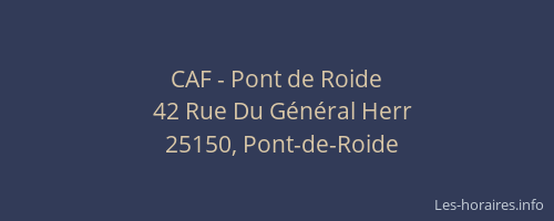 CAF - Pont de Roide