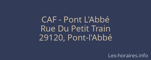 CAF - Pont L'Abbé