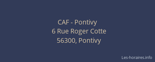 CAF - Pontivy