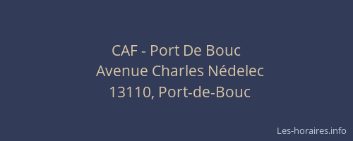 CAF - Port De Bouc