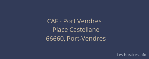 CAF - Port Vendres