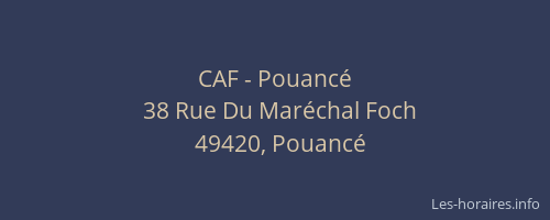 CAF - Pouancé