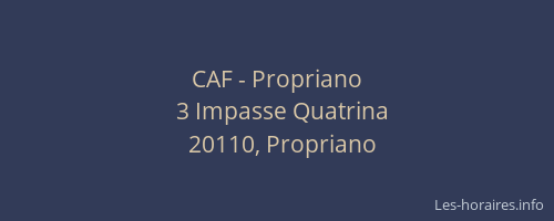 CAF - Propriano