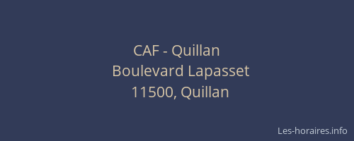 CAF - Quillan