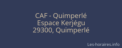CAF - Quimperlé