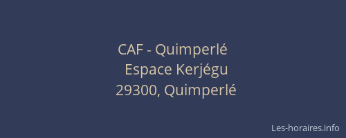 CAF - Quimperlé