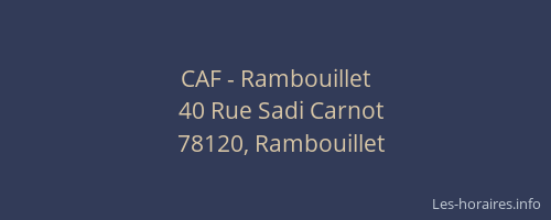 CAF - Rambouillet