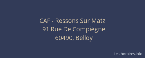 CAF - Ressons Sur Matz