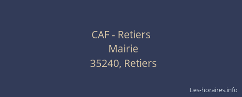 CAF - Retiers