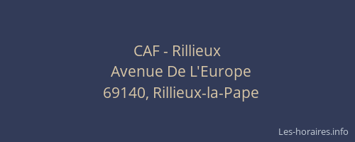 CAF - Rillieux
