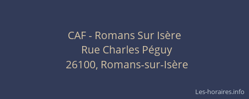 CAF - Romans Sur Isère