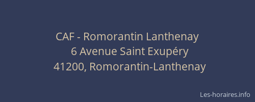 CAF - Romorantin Lanthenay