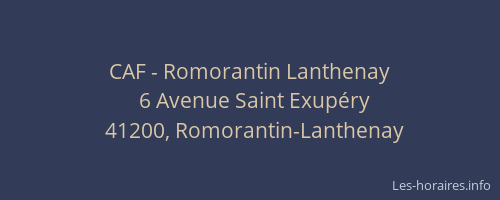 CAF - Romorantin Lanthenay