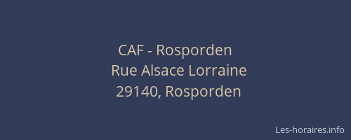 CAF - Rosporden