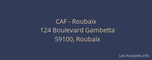 CAF - Roubaix